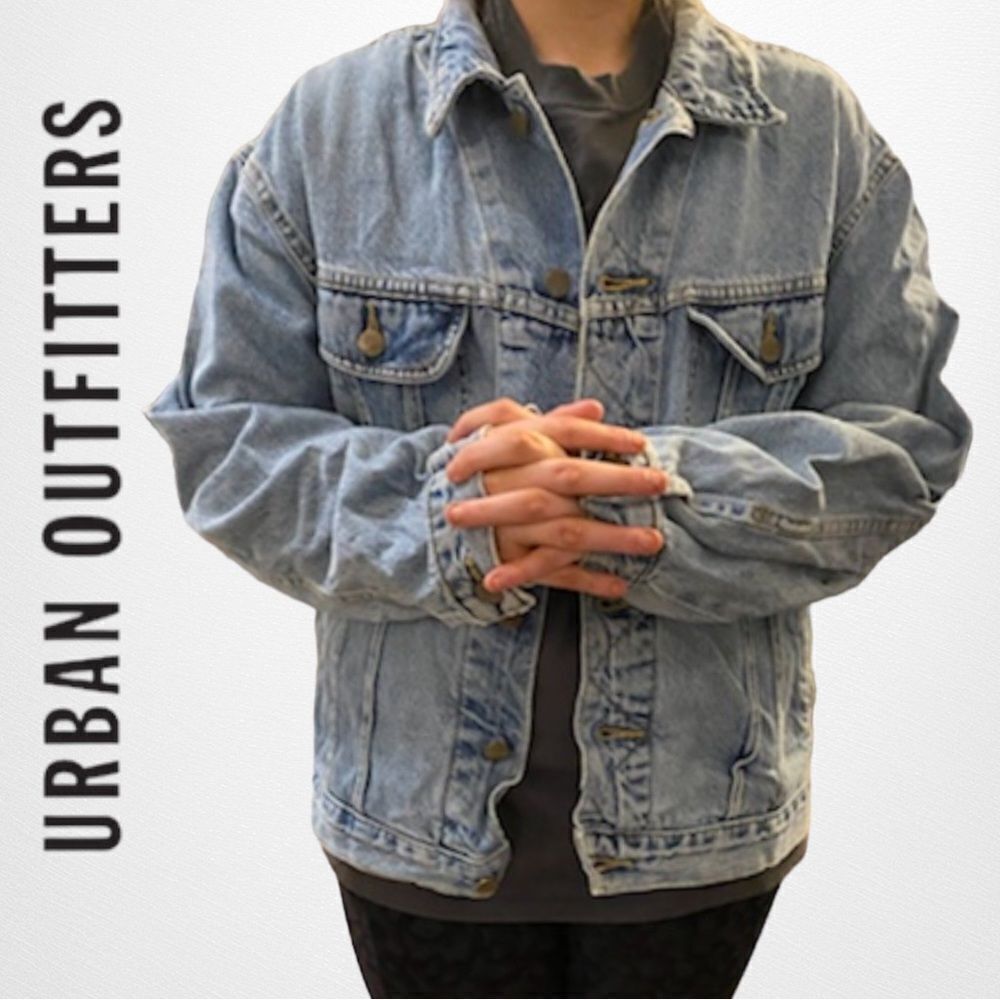 UO Urban Outfitters Lee Renewal Remade Fringe Trim Lined Denim Jacket NEW XL